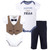 Little Treasure Boy Bodysuit and Pants Set, 3-Piece Set, Handsome Fella