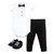 Little Treasure Cotton Bodysuit, Pant and Shoe Set, Party Tux