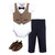 Little Treasure Boy Bodysuit, Pant and Shoe Set, Herringbone Vest