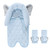 Hudson Baby Boy Car Seat Insert & Strap Covers, Blue Elephant