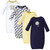 Hudson Baby Girl Cotton Gowns, Daisy, 4-Pack, 0-6 Months