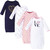 Luvable Friends Girl Cotton Gowns, Love, 4-Pack, 0-6 Months