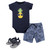 Hudson Baby Boy Bodysuit, Shorts and Shoe Set, 3-Piece Set, Pineapple