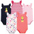 Hudson Baby Girl Sleeveless Bodysuits, 5-Pack, Hello Sunshine