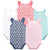 Hudson Baby Cotton Sleeveless Bodysuits, Basic Dot Floral
