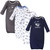 Hudson Baby Boy Cotton Gowns, Little Explorer, 4-Pack, 0-6 Months