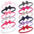 Hudson Baby Girl Petite Bow Headbands, 12 Pack, Black/Pink