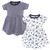 Hudson Baby Girl Cotton Dress, Blueberries, 2-Pack