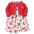 Hudson Baby Girl Toddler Dress and Cardigan Set, Strawberries