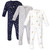Hudson Baby Cotton Sleep and Play, Navy Stars Moons