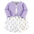 Touched By Nature Girl Organic Dress and Cardigan Set, Lavender, 2-Pack