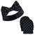 Hudson Baby Cotton Headband and Scratch Mitten Set, Halloween Dots