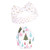 Hudson Baby Cotton Headband and Scratch Mitten Set, Sparkle Trees