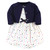 Touched By Nature Girl Organic Dress and Cardigan, Colorful Dot