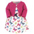 Touched By Nature Girl Toddler Organic Cotton Dress and Cardigan, Bright Butterflies