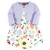Touched By Nature Girl Toddler Organic Cotton Dress and Cardigan, Flutter Garden