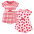 Touched By Nature Girl Organic Cotton Dress 2-Pack, Strawberries