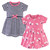 Hudson Baby Girl Toddler Dress 2-Pack, Pink Daisy