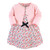 Touched By Nature Girl Organic Cotton Dress and Cardigan, Ditsy Floral