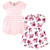 Hudson Baby Girl Dress 2-Pack, Blush Floral