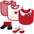Little Treasure Cotton Bib and Sock Set, Heart