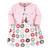 Hudson Baby Girl Dress and Cardigan, Donuts