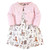 Hudson Baby Girl Dress and Cardigan, Enchanted Forest