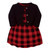 Touched By Nature Girl Toddler Organic Cotton Dress and Cardigan, Buffalo Plaid