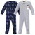 Hudson Baby Fleece Sleep and Play, Navy Snowman