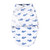 Hudson Baby Plush Swaddle Wrap, Whale