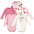Touched by Nature Organic Cotton Long-Sleeve Bodysuits, Botanical