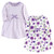 Touched By Nature Girl Organic Cotton Dresses, Purple Garden Long Sleeve 2-Pack