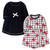 Touched By Nature Girl Toddler Organic Cotton Dresses, Black and Red Heart Long Sleeve 2-Pack
