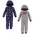 Hudson Baby Boy Fleece Coveralls and Union Suits, Football 2-Pack Toddler