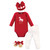 Hudson Baby Girl Holiday Clothing Gift Set, 4 Piece, Christmas Unicorn 4-Piece