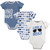 Hudson Baby Boy Cotton Bodysuits, 3-Pack, Like a Boss