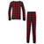 Touched By Nature Boy and Girl Tight Fit Long Sleeve Top and Pant Pajama Set, Buffalo Plaid