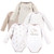 Touched by Nature Organic Cotton Long-Sleeve Bodysuits, Little Giraffe