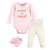 Little Treasure Girl Long-Sleeve Bodysuit, Pant and Shoe, Sparkling