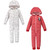 Hudson Baby Boy and Girl Toddler Fleece Jumpsuits 2pk, Red Penguin