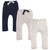 Touched By Nature Boy Baby Organic Cotton Pants 3-Pack, Oatmeal/Navy