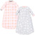 Hudson Baby Long-Sleeve Fleece Sleeping Bag, Gray Pink Snowflake