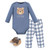 Hudson Baby Boy Long Sleeve Bodysuit, Pant and Shoes, Little Bear