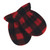 Hudson Baby Fleece Trapper Hat and Mitten Set, Black Red Plaid Baby