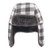 Hudson Baby Fleece Trapper Hat and Mitten Set, Charcoal White Plaid Baby