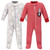 Hudson Baby Boy and Girl Fleece Sleep N Play 2-Pack, Red Penguin