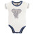 Touched by Nature Organic Cotton Bodysuits, Elephant 3-Pack