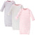 Touched by Nature Organic Cotton Gowns, Pink and Gray Scribble 3-Pack