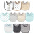 Hudson Baby Cotton and Polyester Bibs, Handsome Moose
