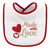 Hudson Baby Cotton Terry Drooler Bibs with Fiber Filling, Holiday Girl I Am One